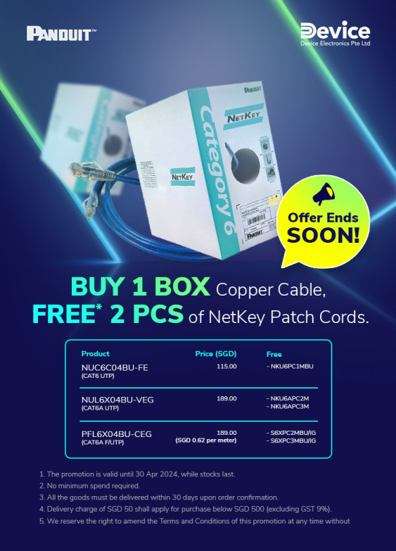 BUY 1 BOX of Copper Cable FREE 2 PCS of NetKey Patch Cords