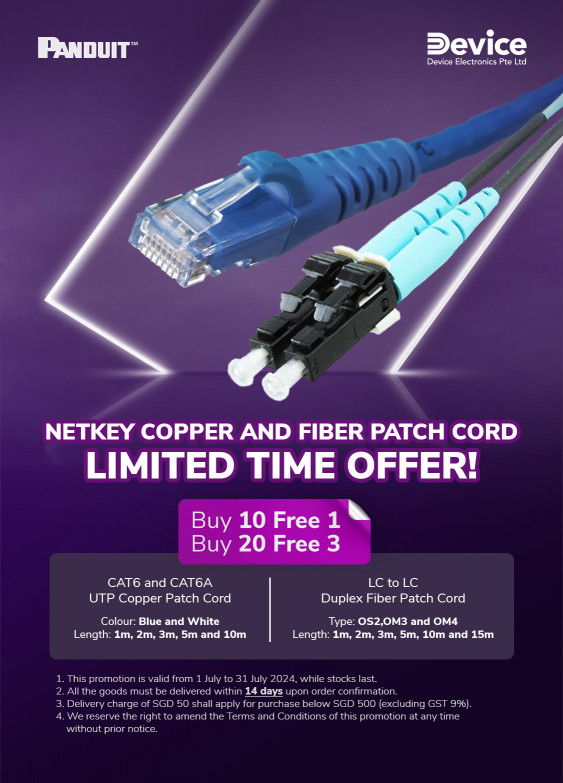 Netkey Cooper and Fiber Patch Cord Limited Time Offer