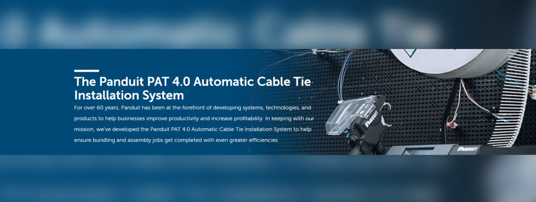 The Panduit PAT 4.0 Automatic Cable Tie Installation System