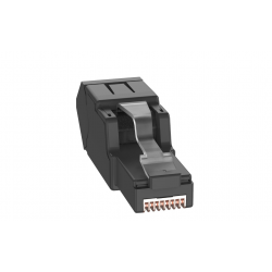 Panduit TX6A Category 6A UTP Field Terminable RJ45 Plug with 45° Up/Down Cap