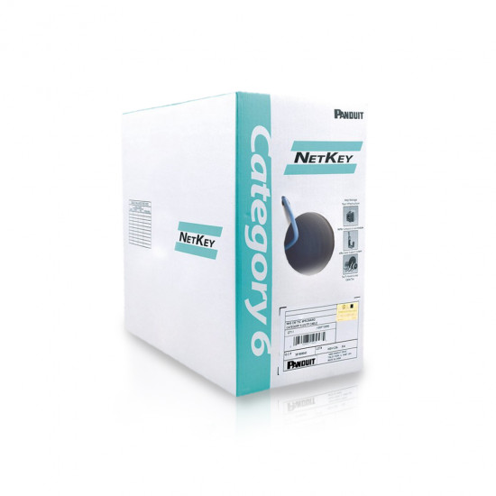 Panduit BUNDLE 5 Boxes Category 6, PVC (CM), 4-Pair, U/UTP, 24AWG Copper Cable, Blue jacket, 1000ft/305m