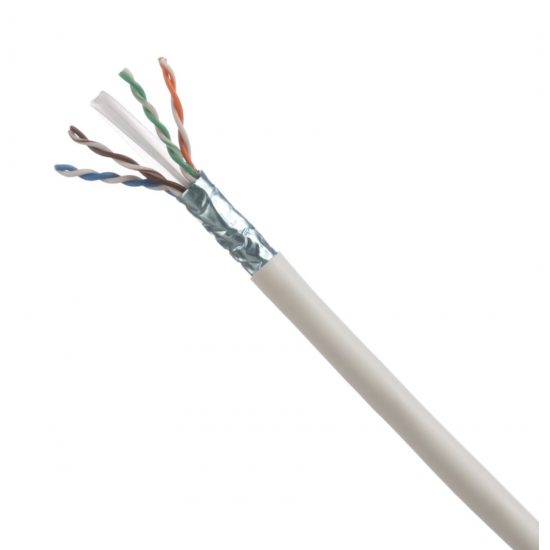 Panduit Category 6A, 4-Pair, 23 AWG, F/UTP, LSZH Copper Cable,White jacket, 1640ft/500m