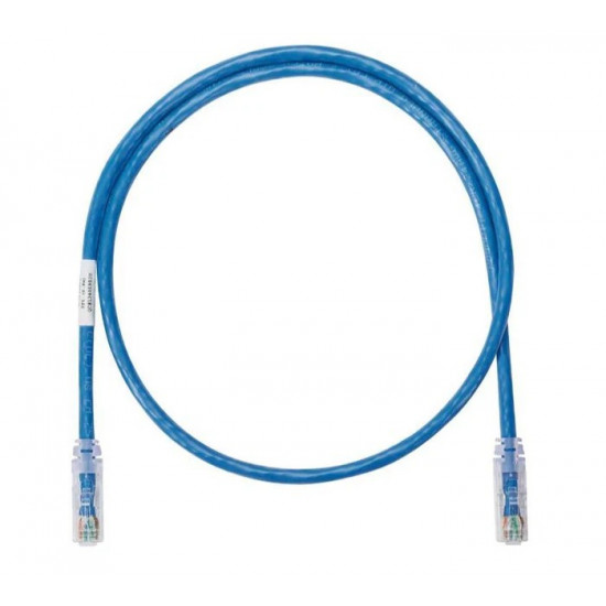 Panduit Netkey Cat6A Patch Cord, CM/LSZH, Blue, 1 meter