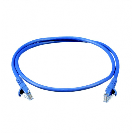 Panduit Category 6A UTP 26AWG Copper Patch Cord with Modular Plug on each end. Blue color, 3m
