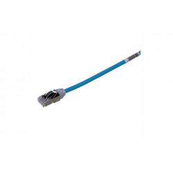 Cat 6A 28AWG Shielded Patch Cord, CM/LSZH, Blue, 3 meter