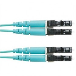 Panduit 2-fiber OM3 10 GbE LC to LC Duplex, OFNR (riser) rated, 1.6mm jacketed cable, 3m