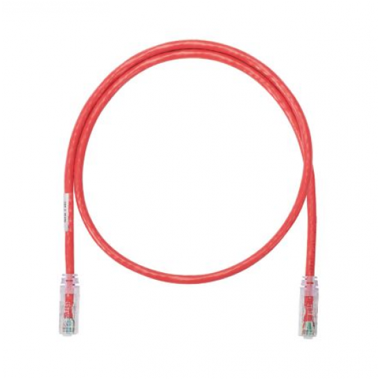 Panduit NK Copper Patch Cord, Category 6, Red 24AWG UTP Cable, 2 Meter