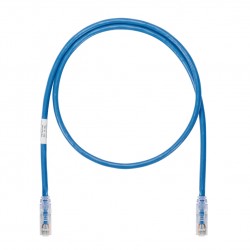 Panduit Copper Patch Cord, Cat 6A (SD), Blue UTP Cable, 8 Inches