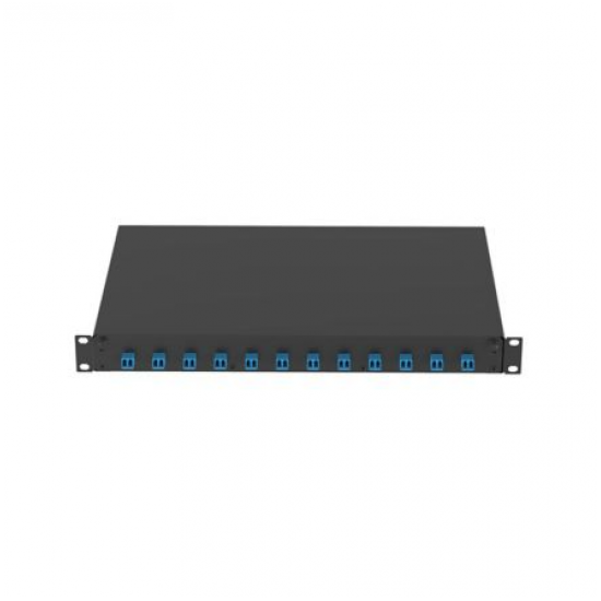 NetKey Fiber Drawer with 12 LC duplex adapters for (OS1/OS2) Singlemode fiber
