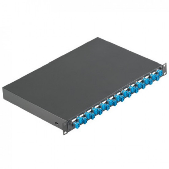 Panduit NetKey Fiber Drawer with 24 LC duplex adapters for (OM3/OM4) Multimode fiber
