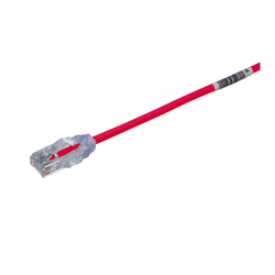 Panduit Copper Patch Cord, Category 6 Performance 28 AWG, UTP, Red CM/LSZH Cable, 2.5 Meter
