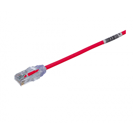 Panduit Copper Patch Cord, Category 6 Performance 28 AWG, UTP, Red CM/LSZH Cable, 8 Meter